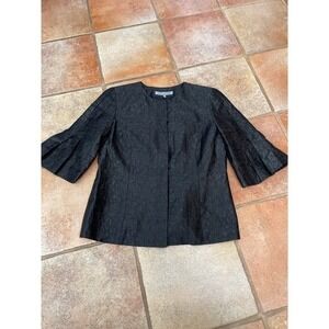 Anne Klein Wool blend brocade print jacket 12P